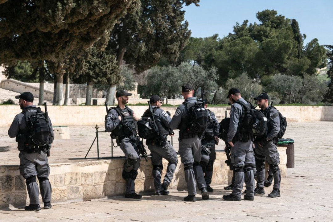 Israelische Soldaten sorgen für 'Sicherheit'